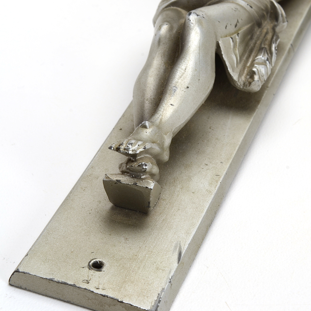 Two Cast Metal Wall Mountable Crucifixes