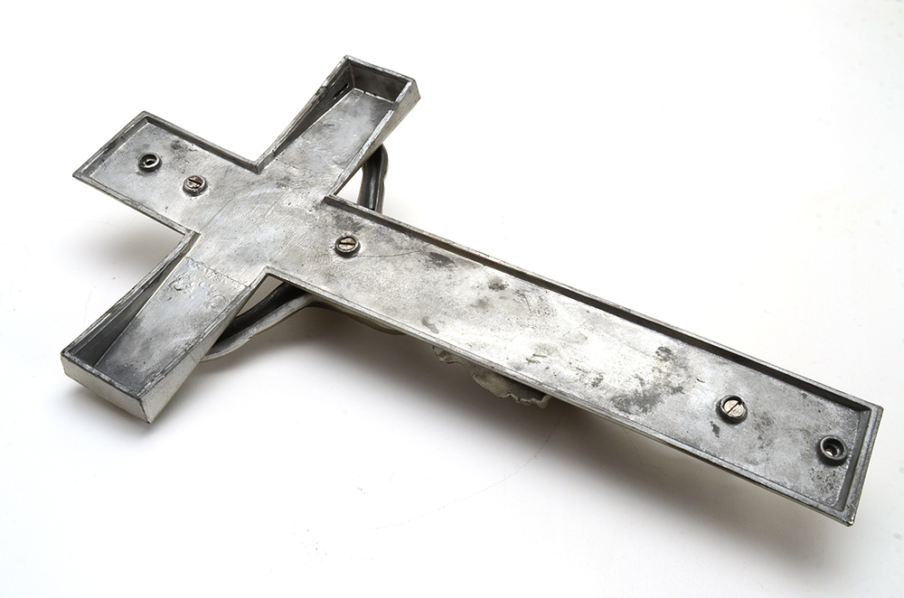 Two Cast Metal Wall Mountable Crucifixes