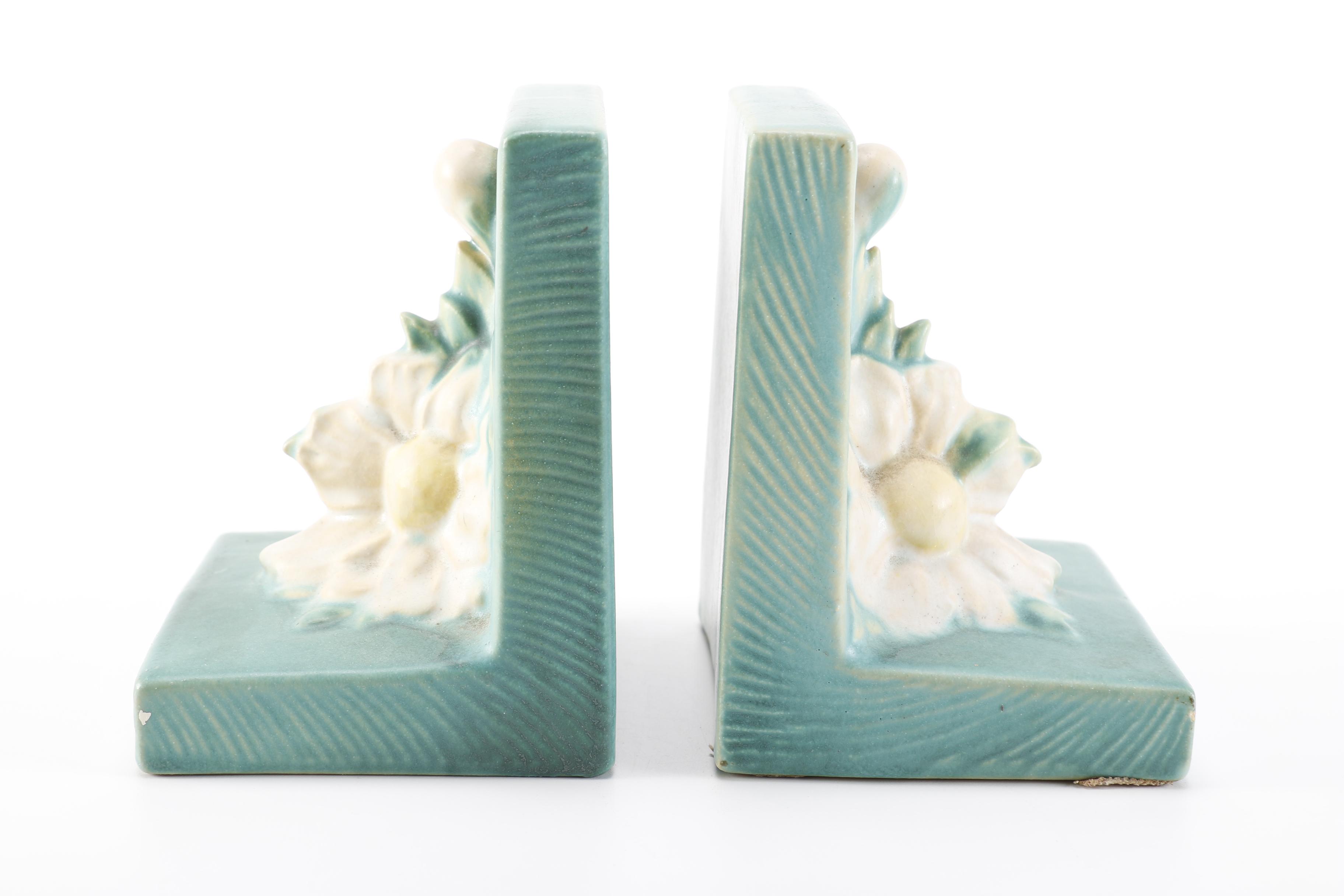 Roseville "Peony" Bookends
