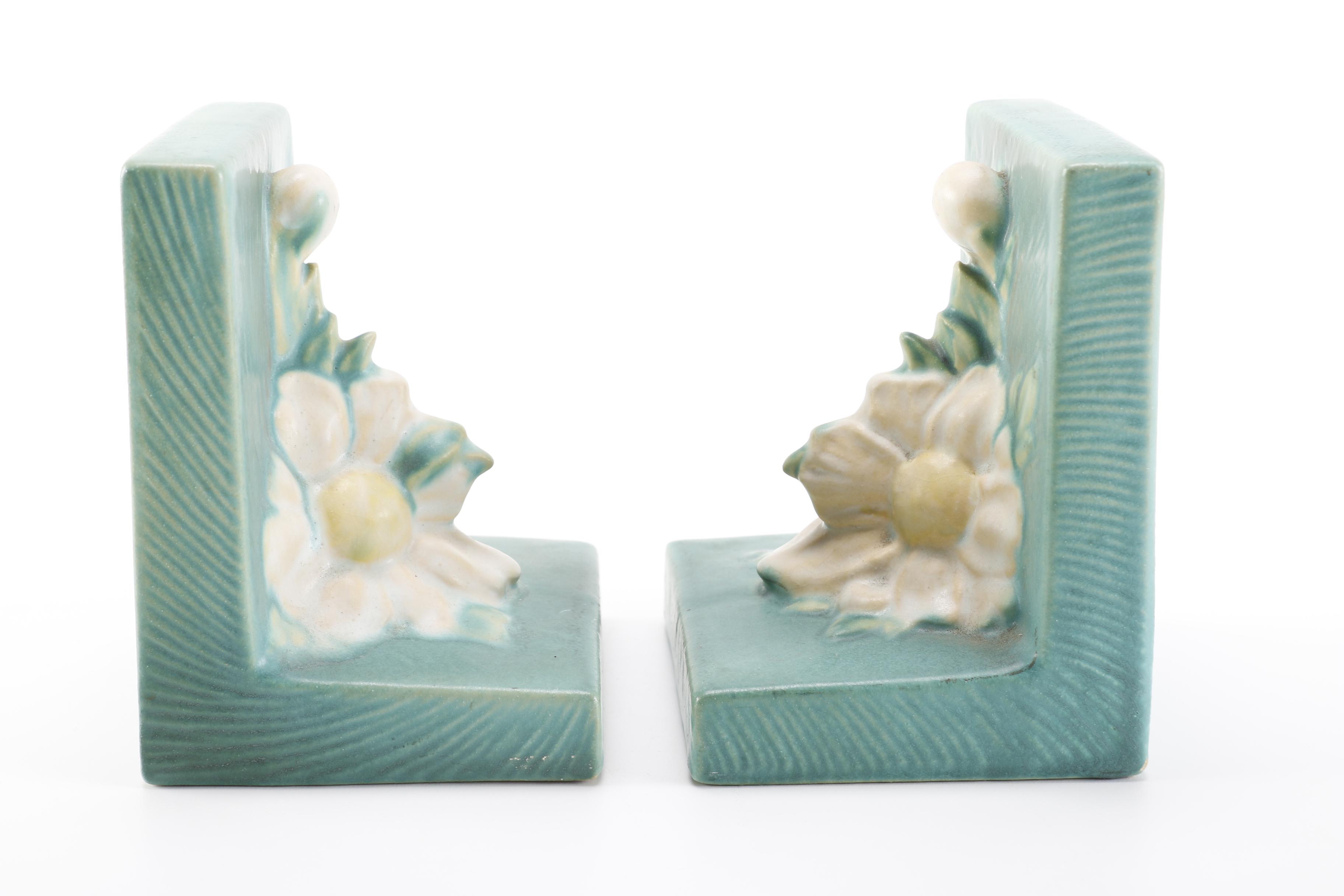 Roseville "Peony" Bookends