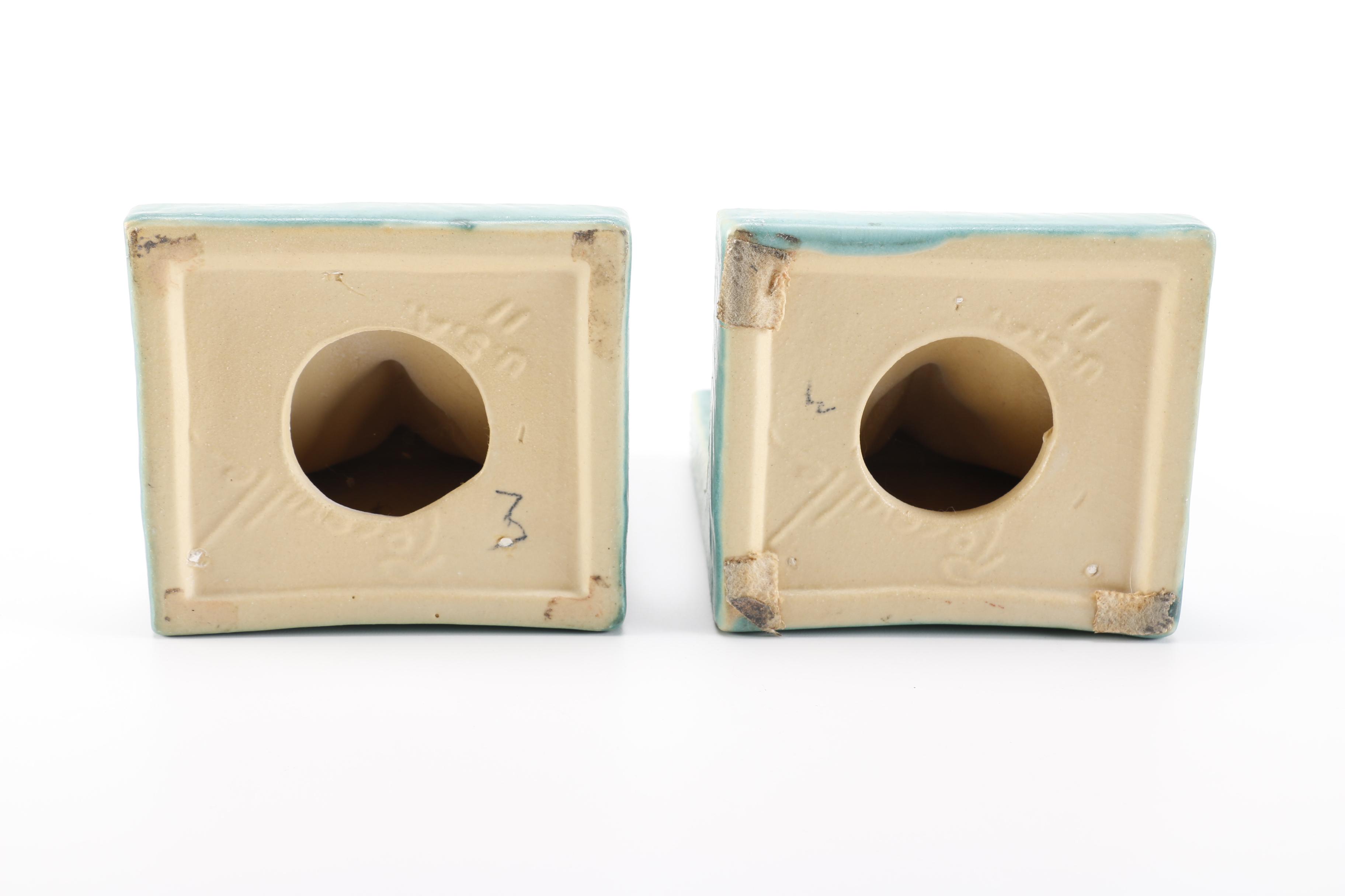 Roseville "Peony" Bookends