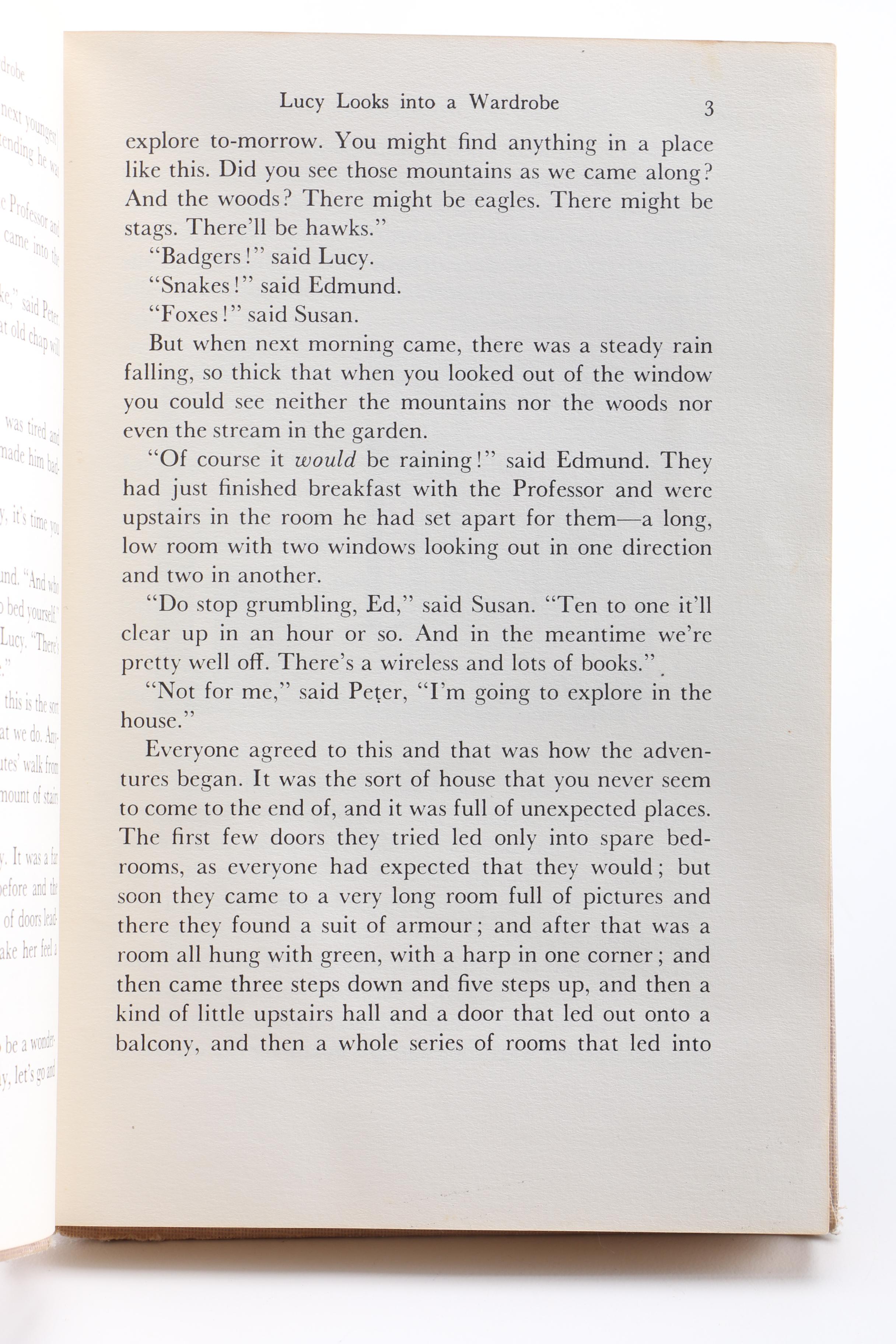 First American Edition, Later Printings of "The Chronicles of Narnia" Series by C.S. Lewis