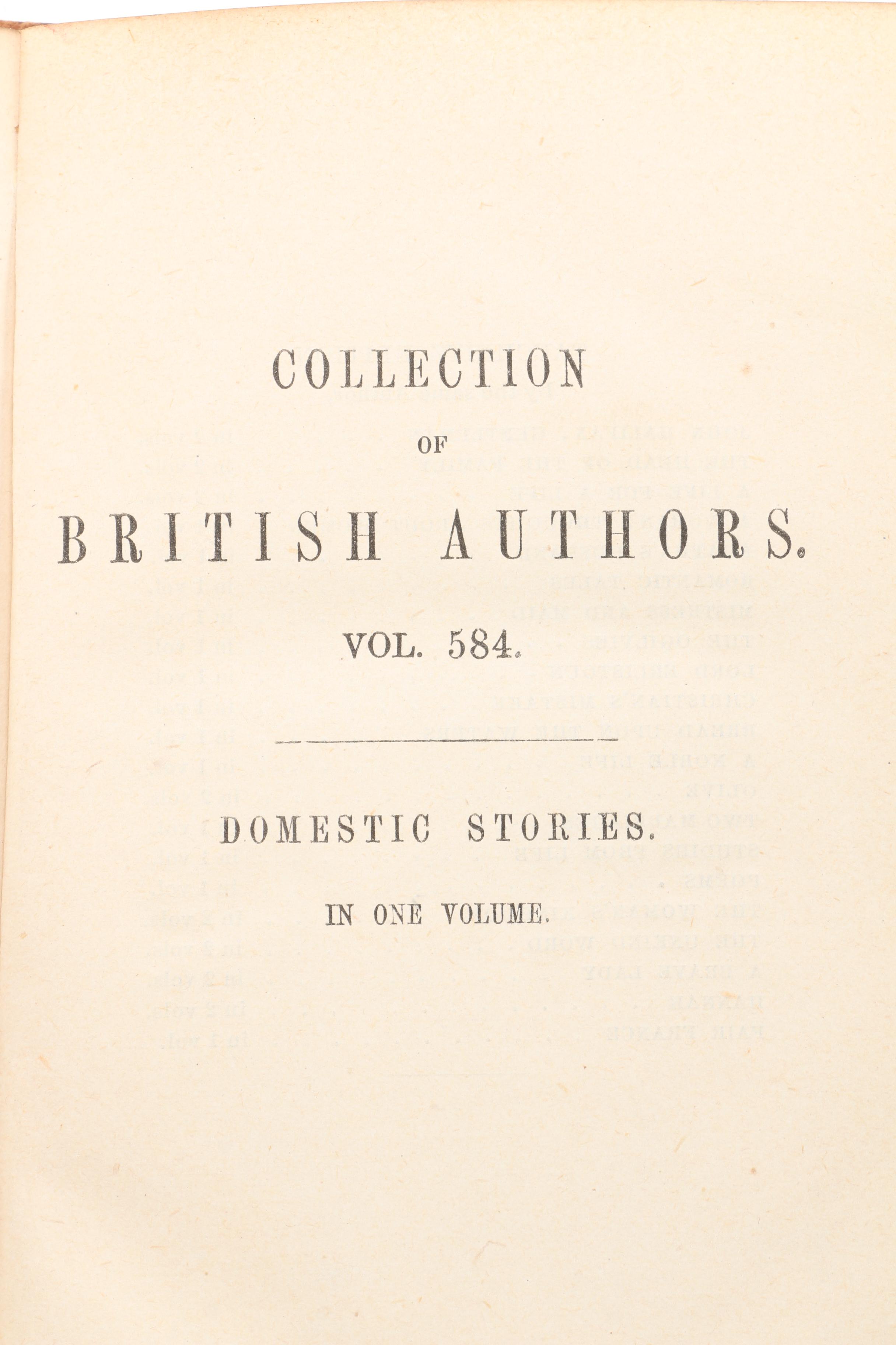 "Collection of British Authors" Tauchnitz Edition Featuring Mrs. Craik.