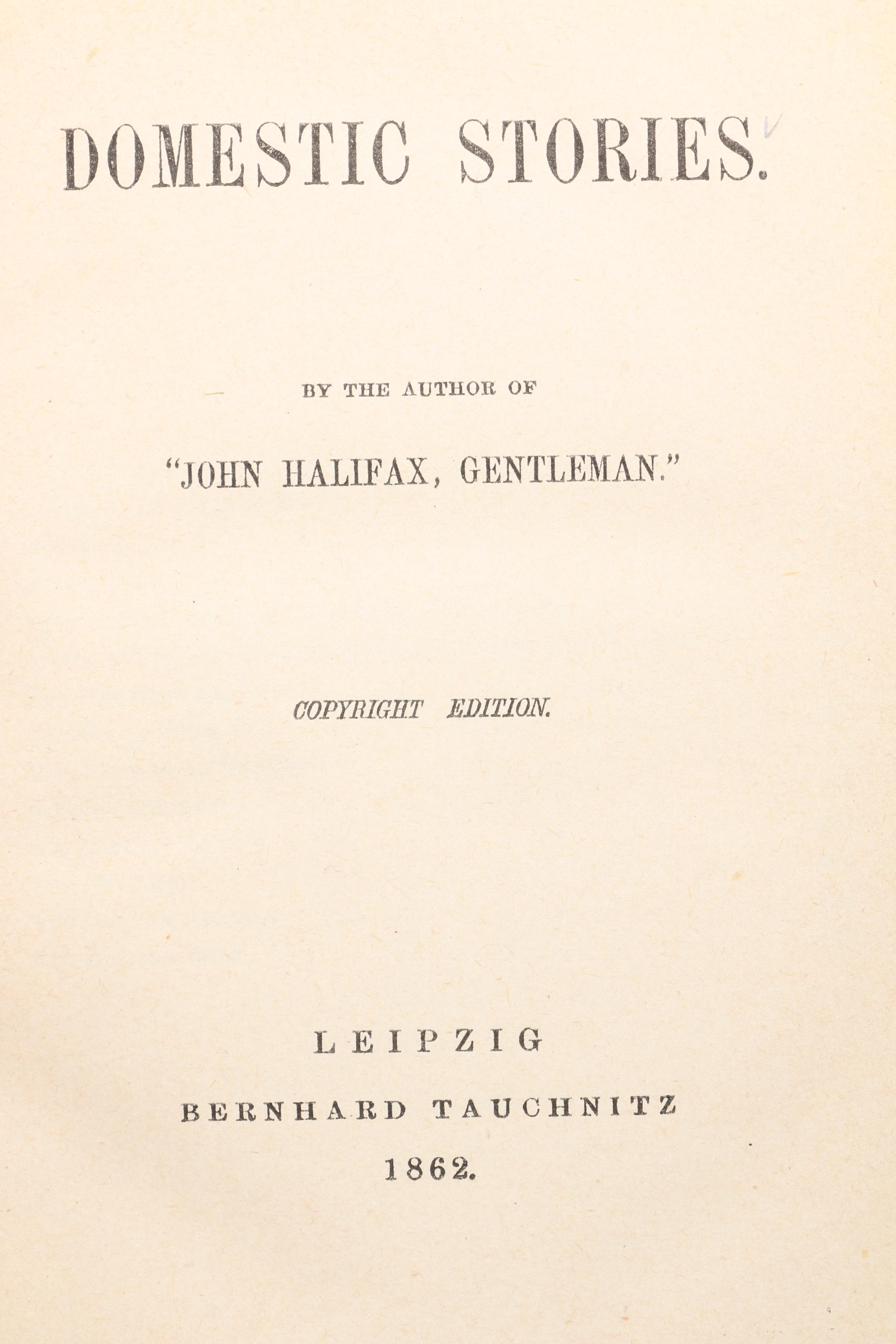 "Collection of British Authors" Tauchnitz Edition Featuring Mrs. Craik.