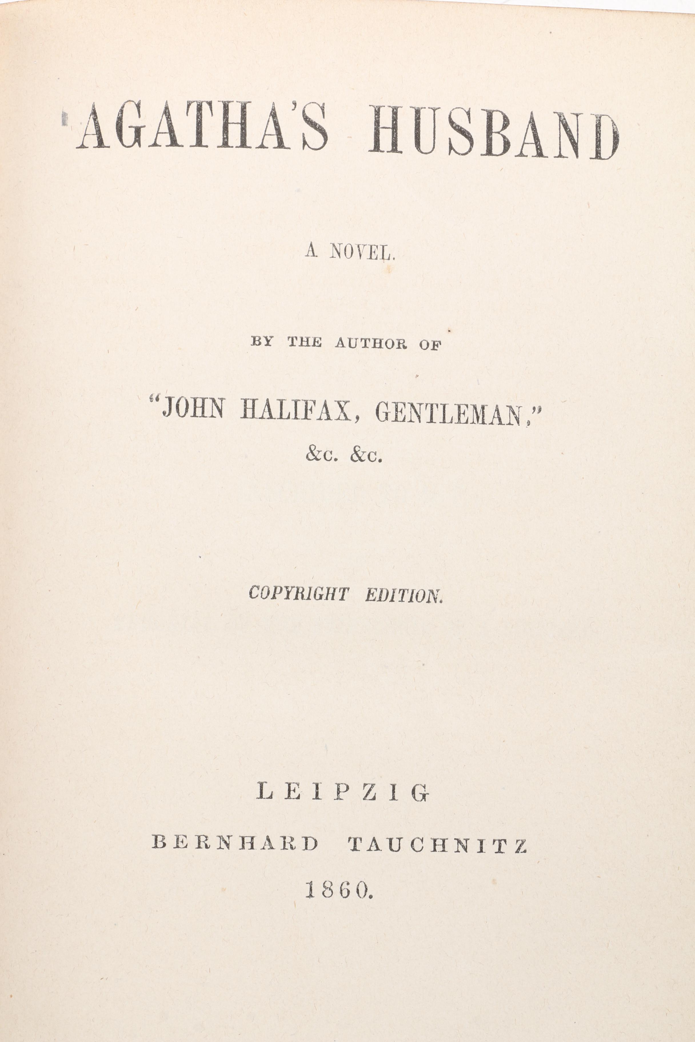 "Collection of British Authors" Tauchnitz Edition Featuring Mrs. Craik.