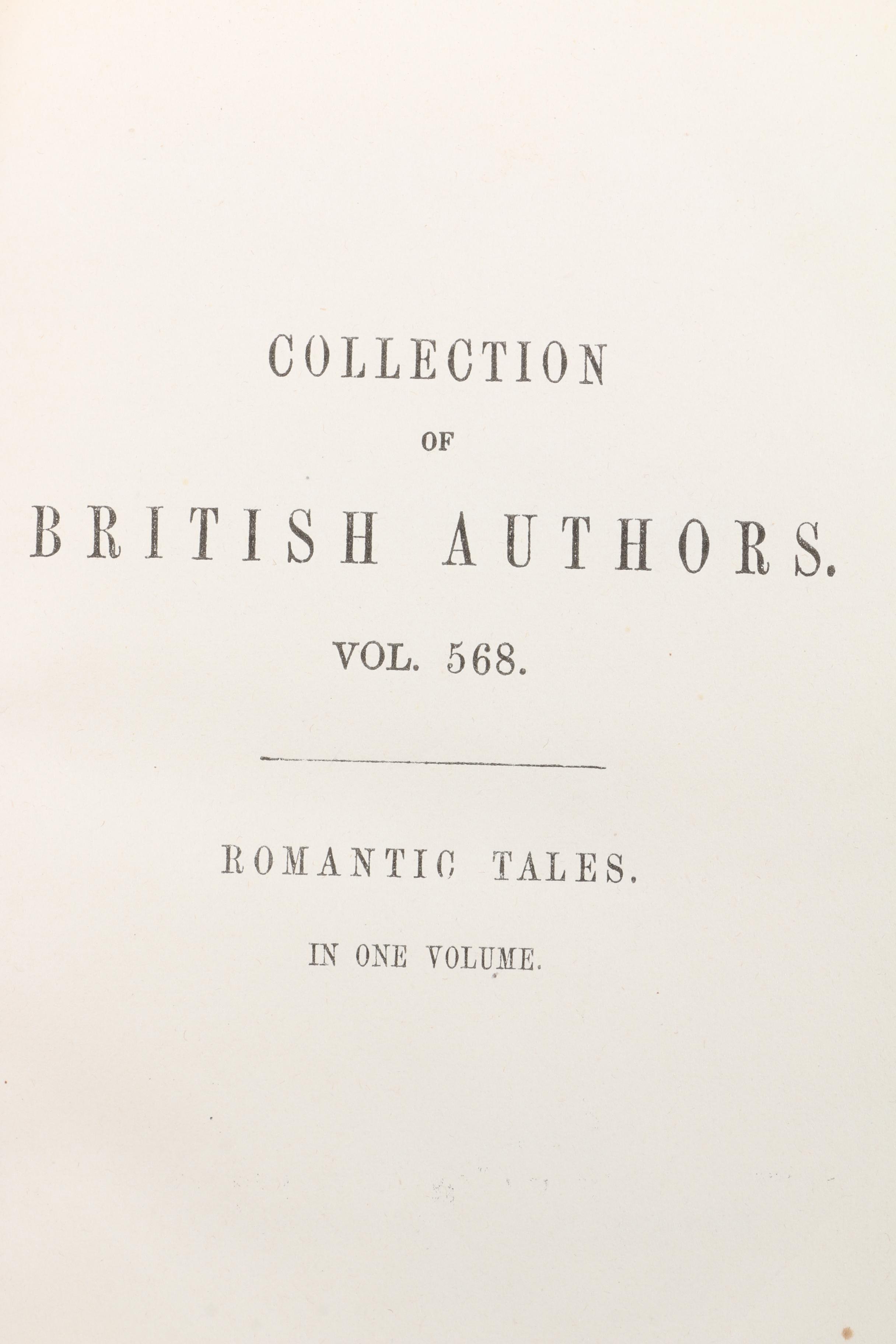 "Collection of British Authors" Tauchnitz Edition Featuring Mrs. Craik.