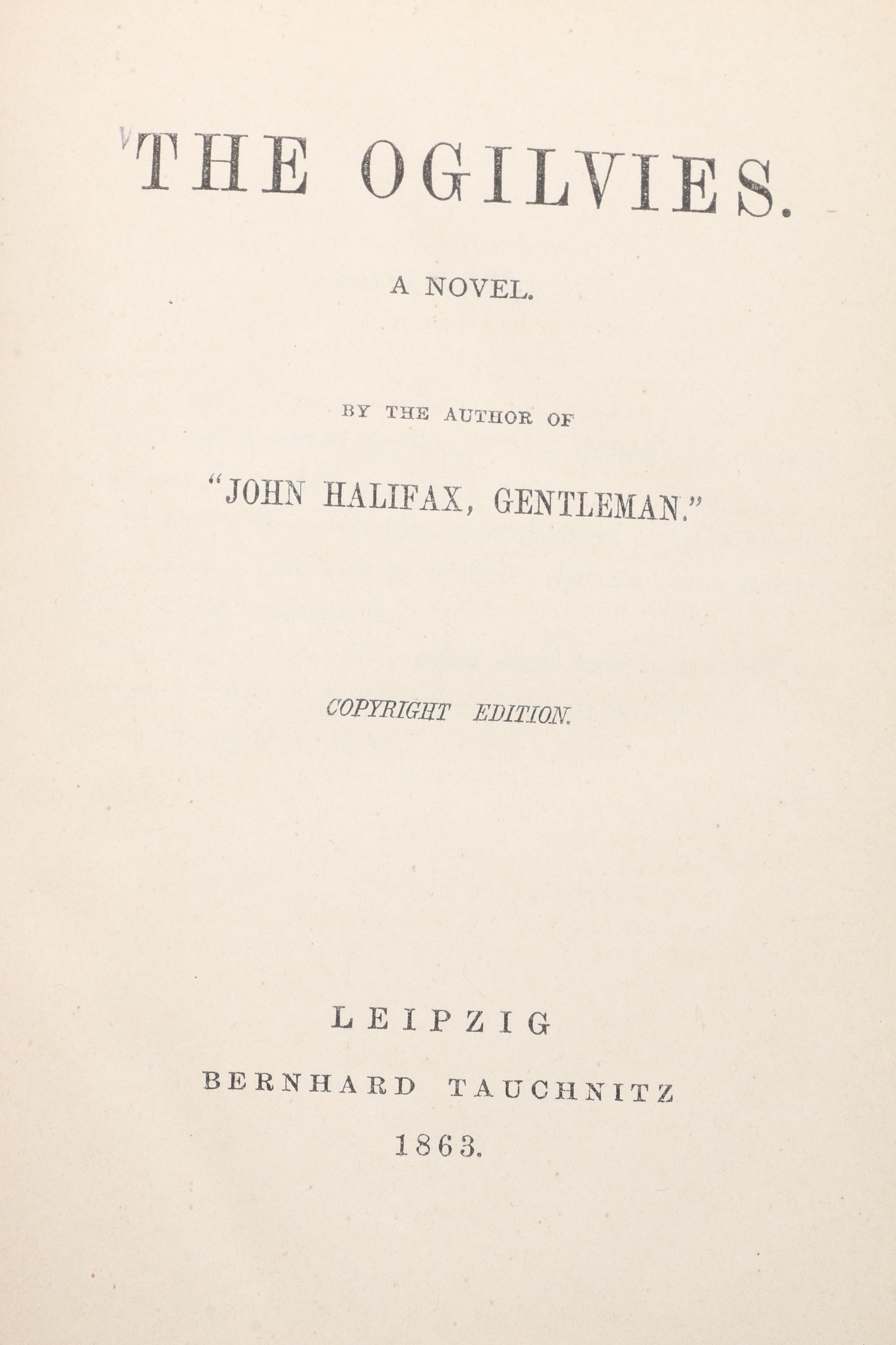 "Collection of British Authors" Tauchnitz Edition Featuring Mrs. Craik.