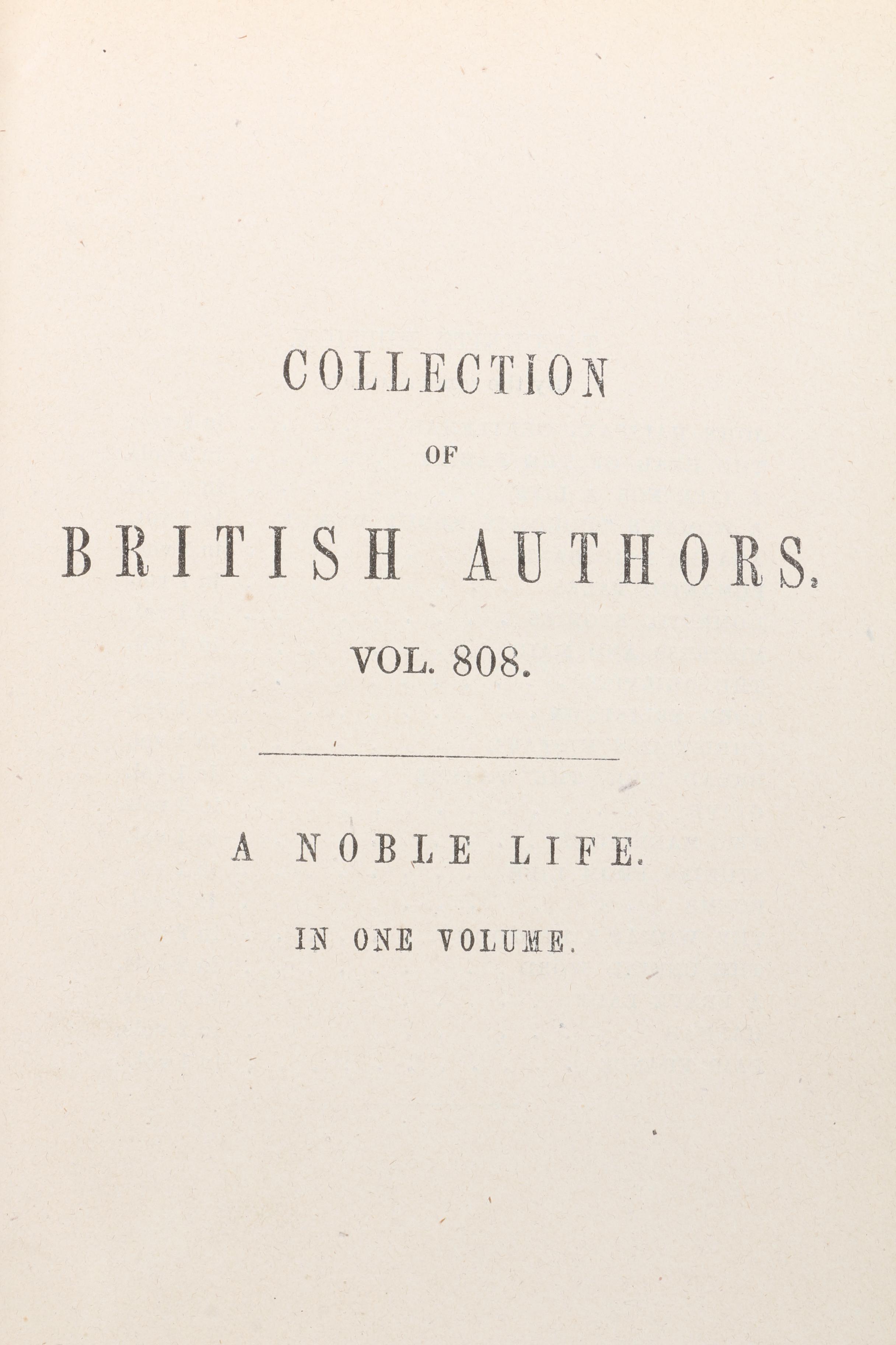 "Collection of British Authors" Tauchnitz Edition Featuring Mrs. Craik.