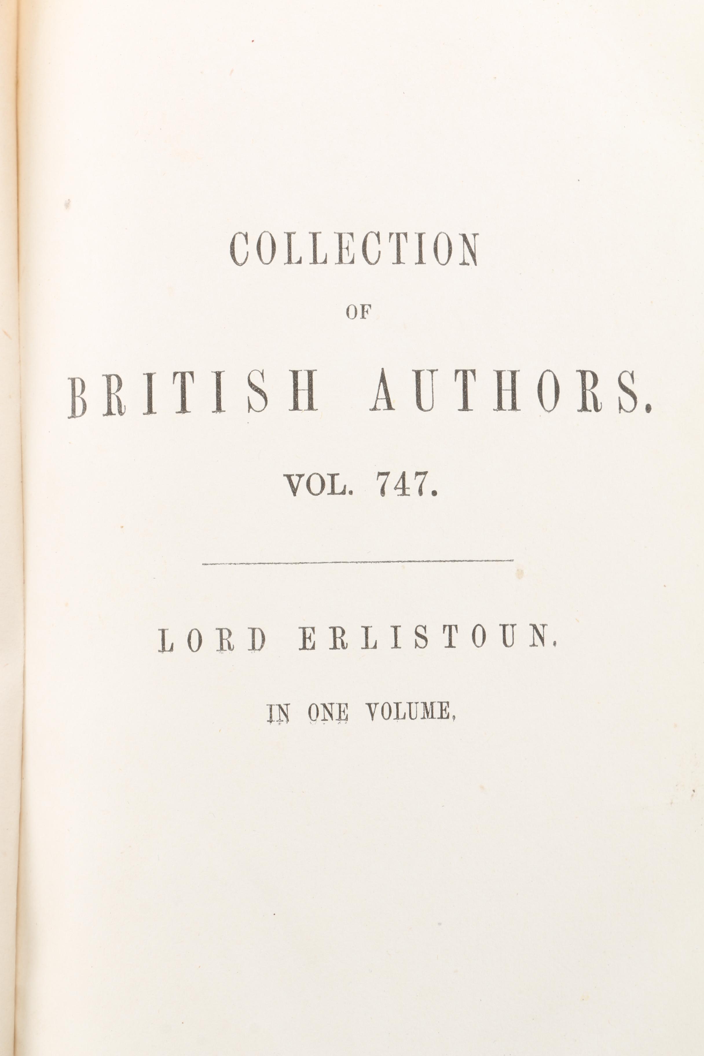 "Collection of British Authors" Tauchnitz Edition Featuring Mrs. Craik.