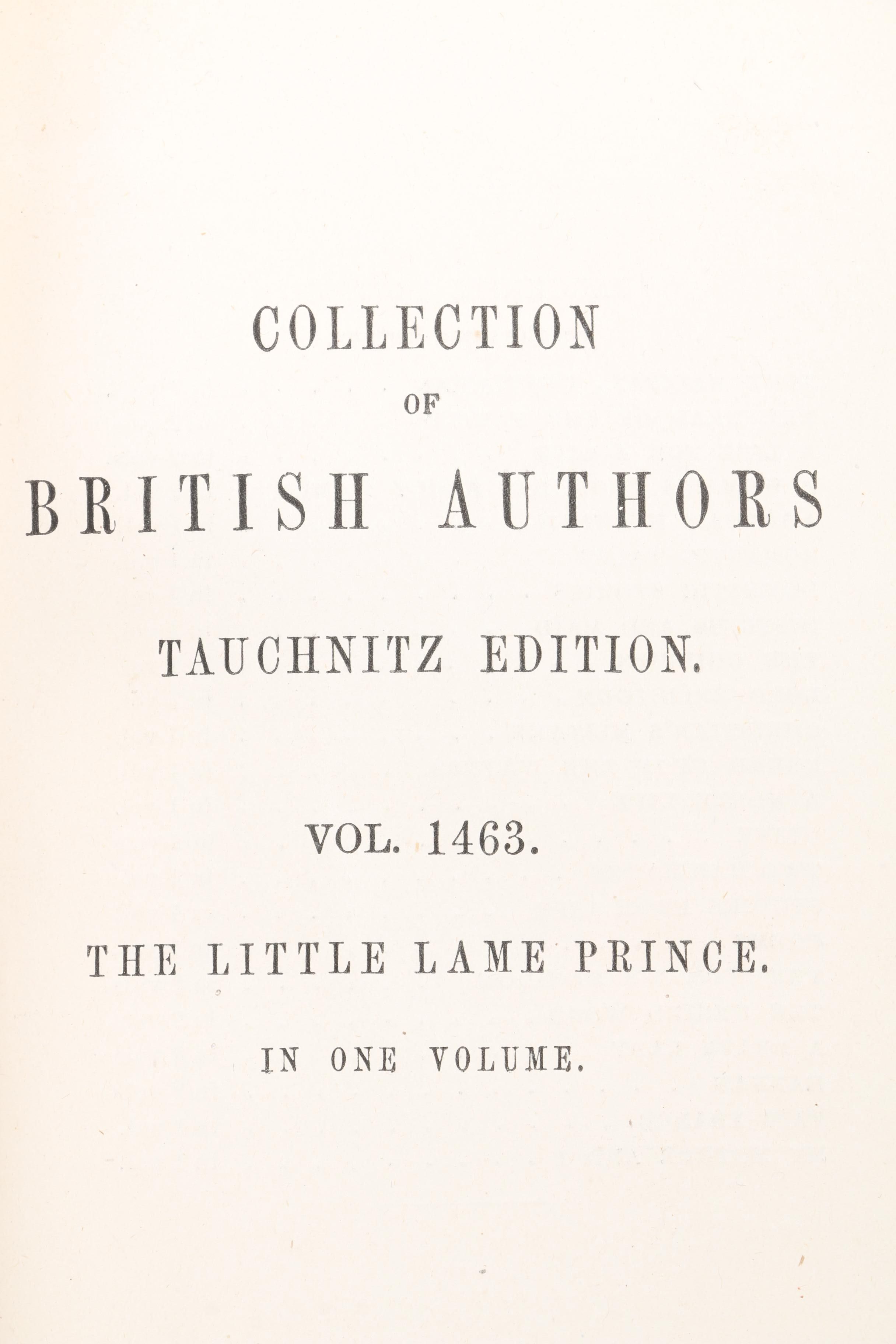 "Collection of British Authors" Tauchnitz Edition Featuring Mrs. Craik.