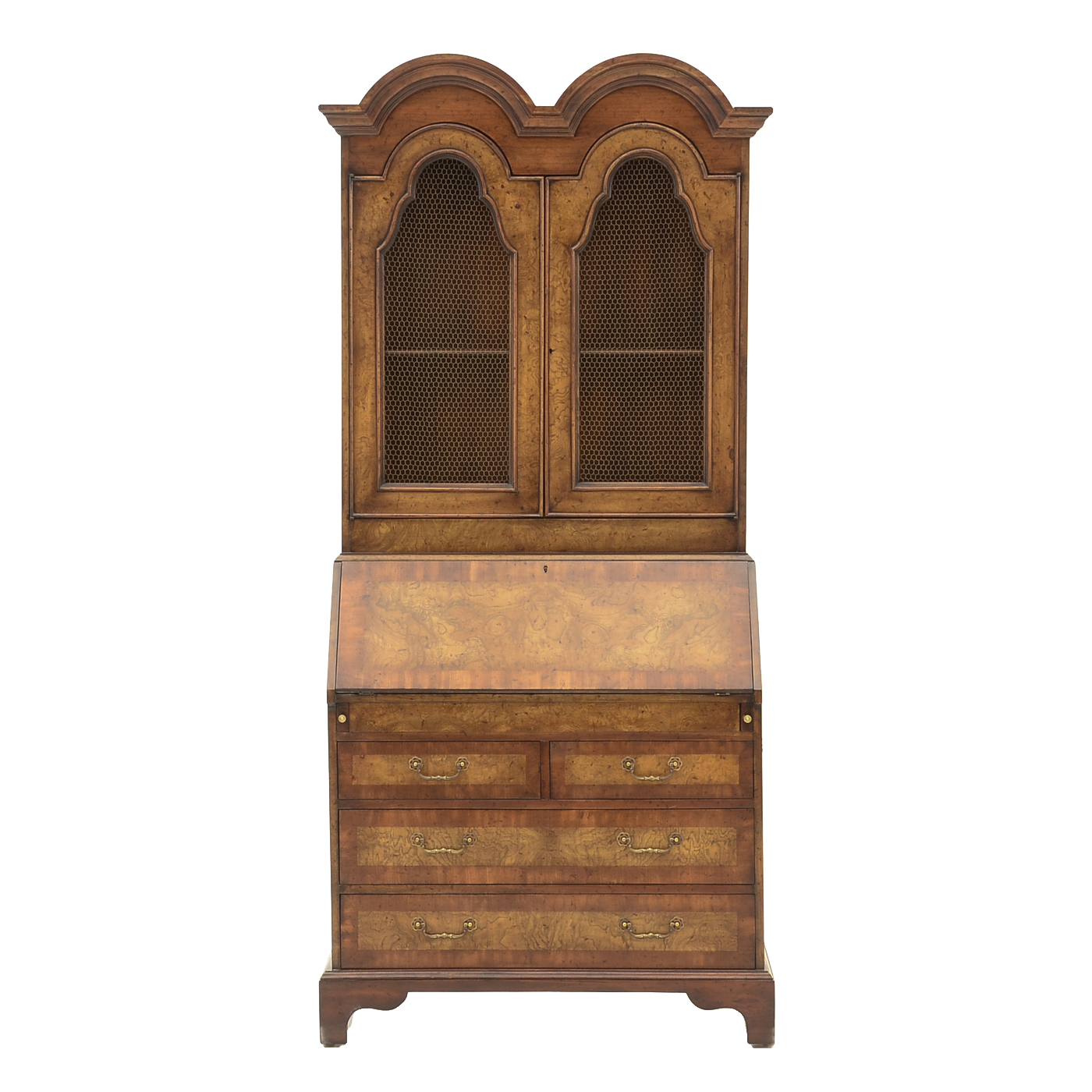 Burled Walnut Secretary Desk