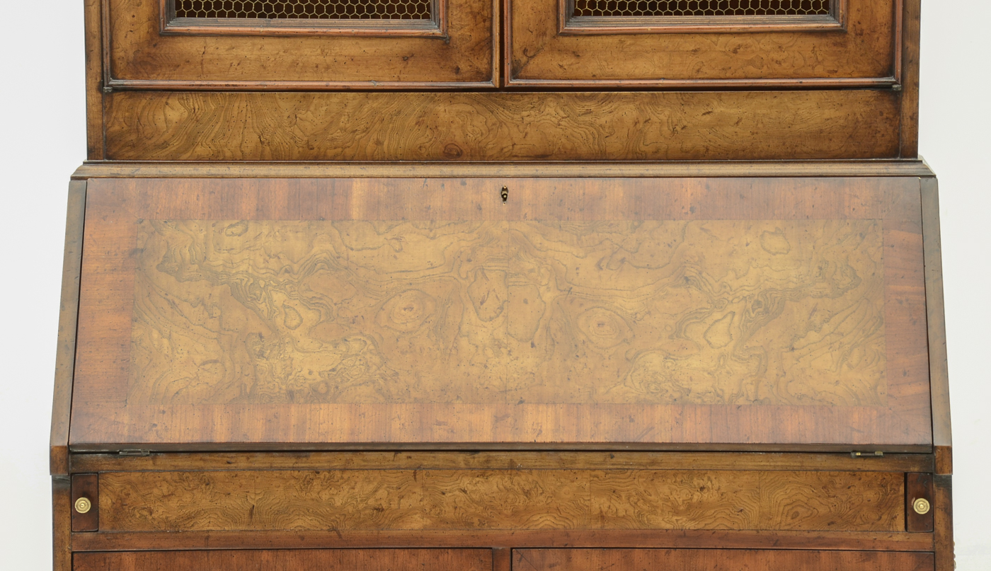 Burled Walnut Secretary Desk