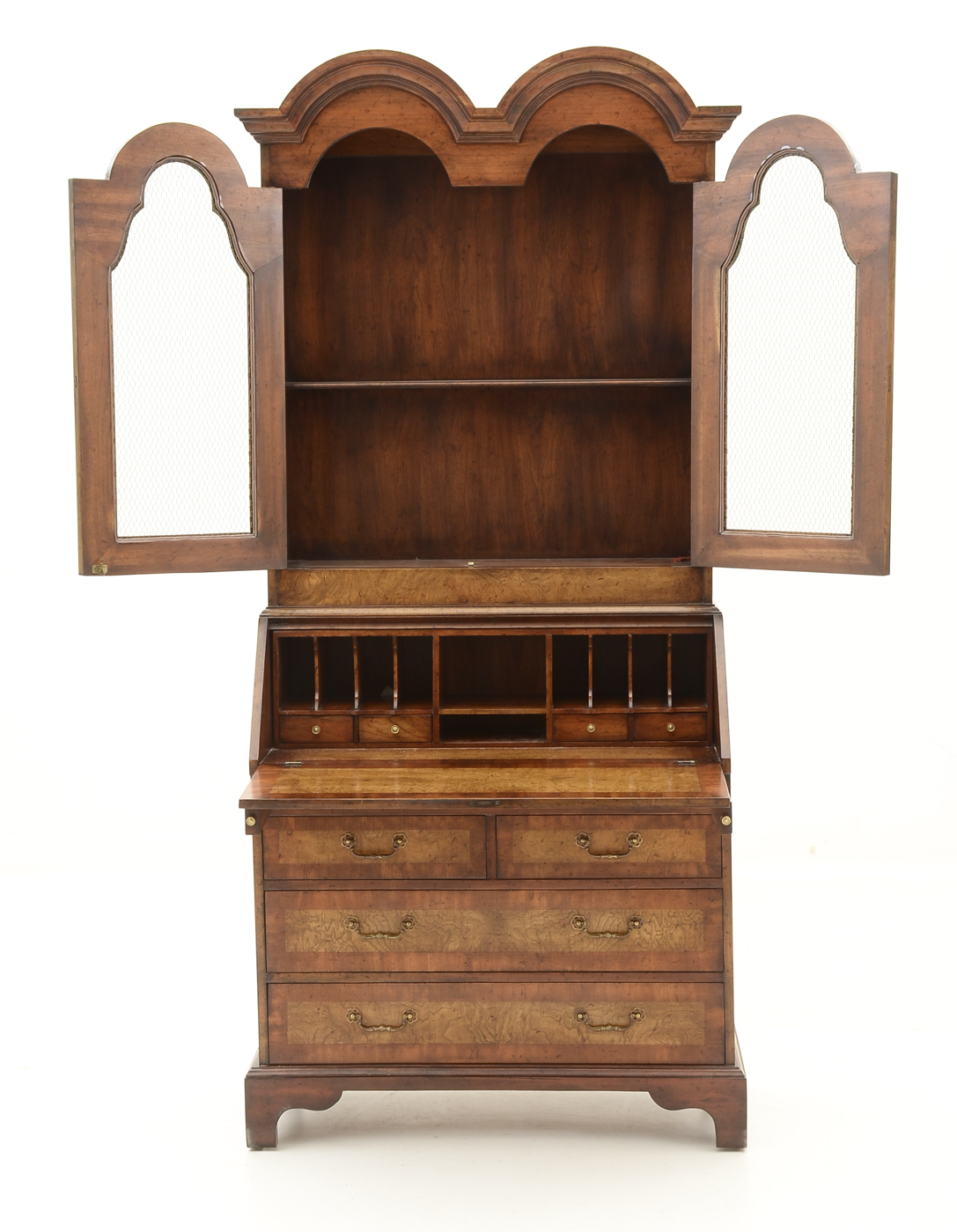 Burled Walnut Secretary Desk