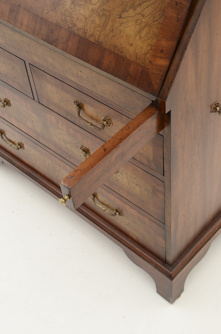 Burled Walnut Secretary Desk
