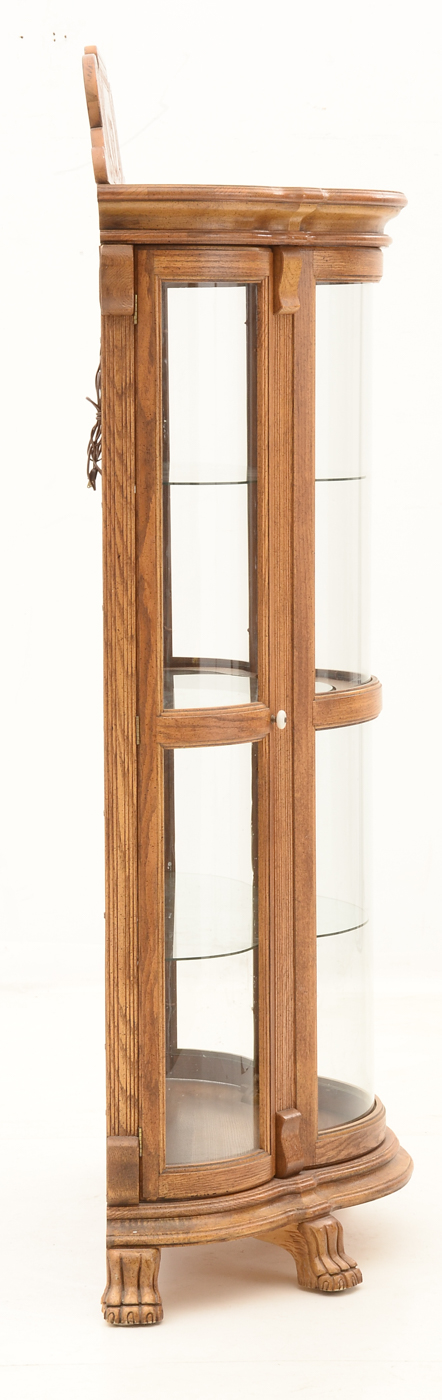 Oak Victorian Style Display Cabinet