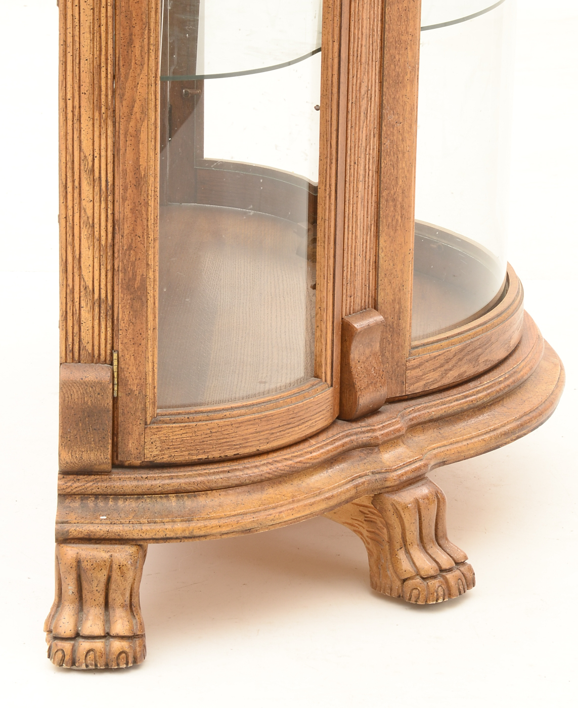 Oak Victorian Style Display Cabinet