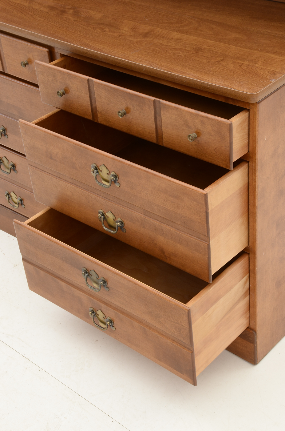 Ethan Allen Maple Bookcase-on-Dresser