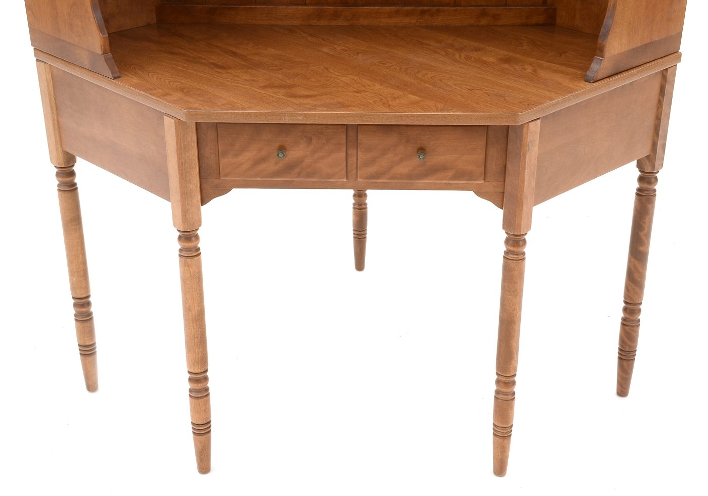 Ethan Allen Maple Corner Bookcase-on-Desk