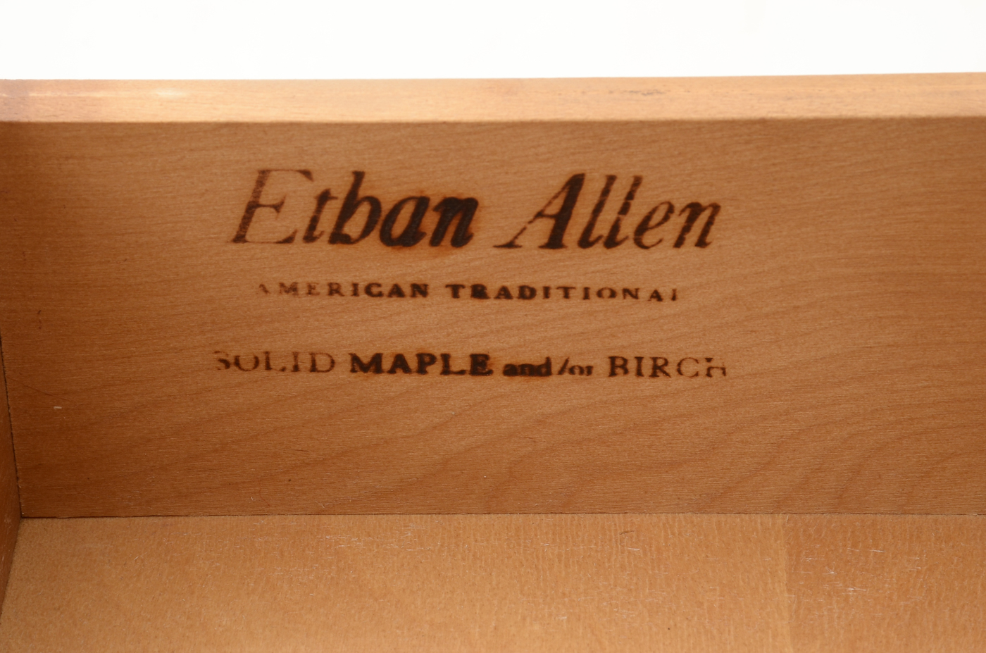 Ethan Allen Maple Corner Bookcase-on-Desk