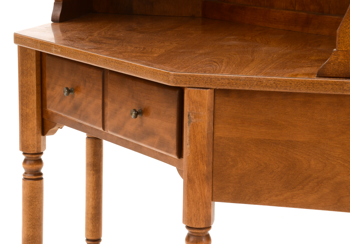 Ethan Allen Maple Corner Bookcase-on-Desk