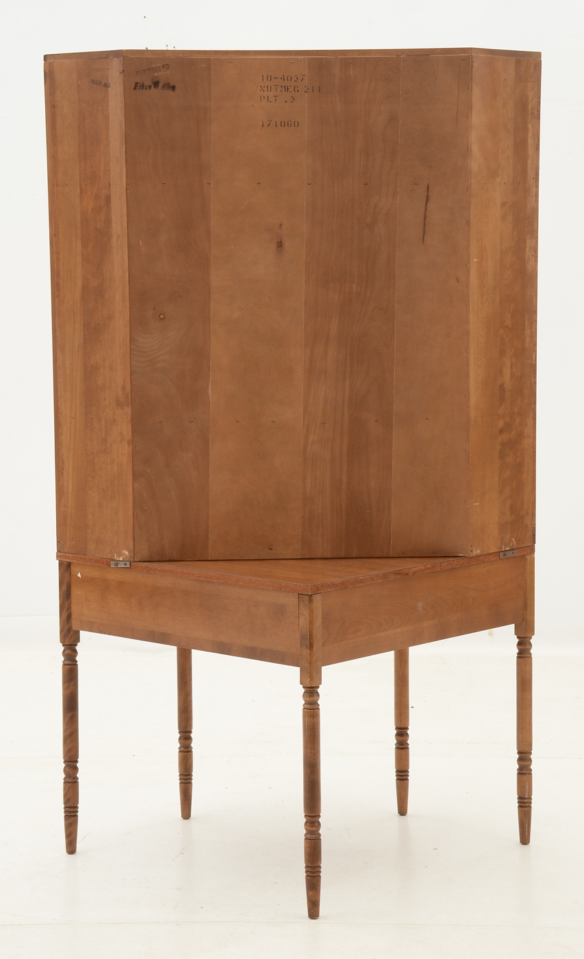 Ethan Allen Maple Corner Bookcase-on-Desk