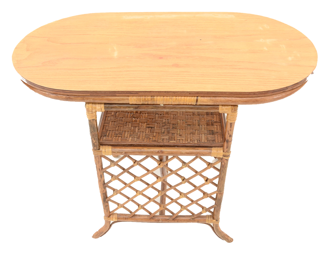 Rattan Accent Table with Chairs