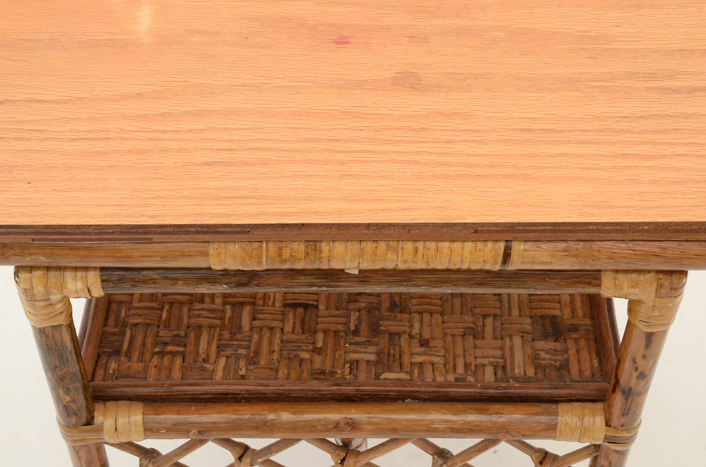 Rattan Accent Table with Chairs