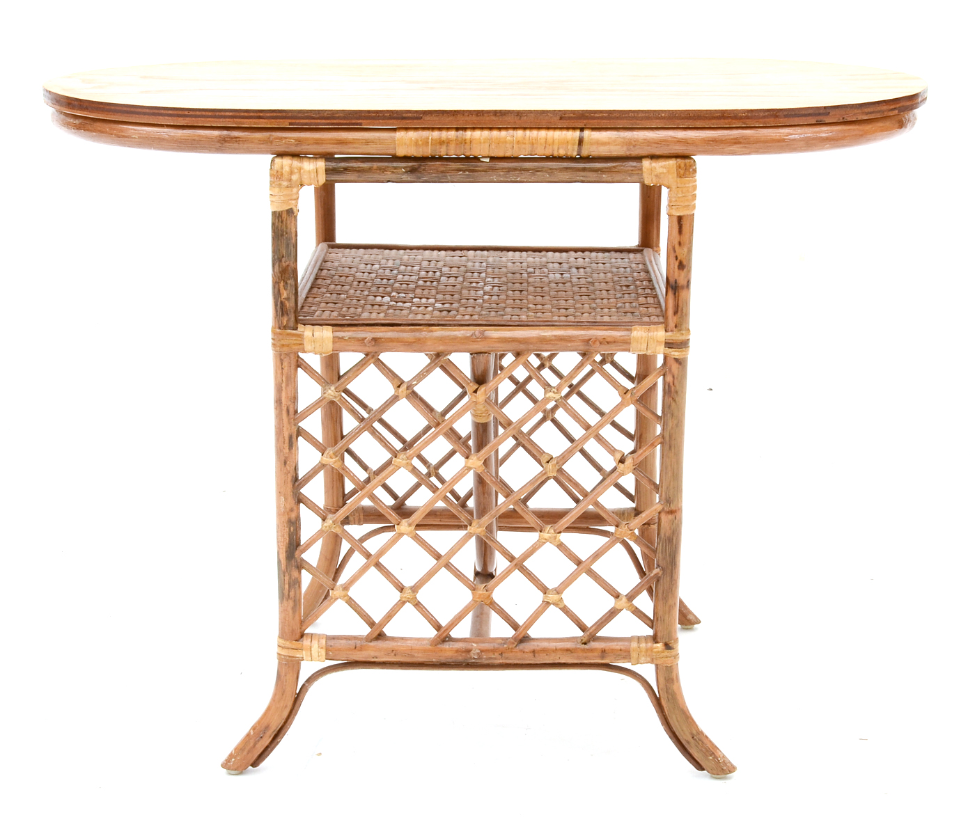 Rattan Accent Table with Chairs
