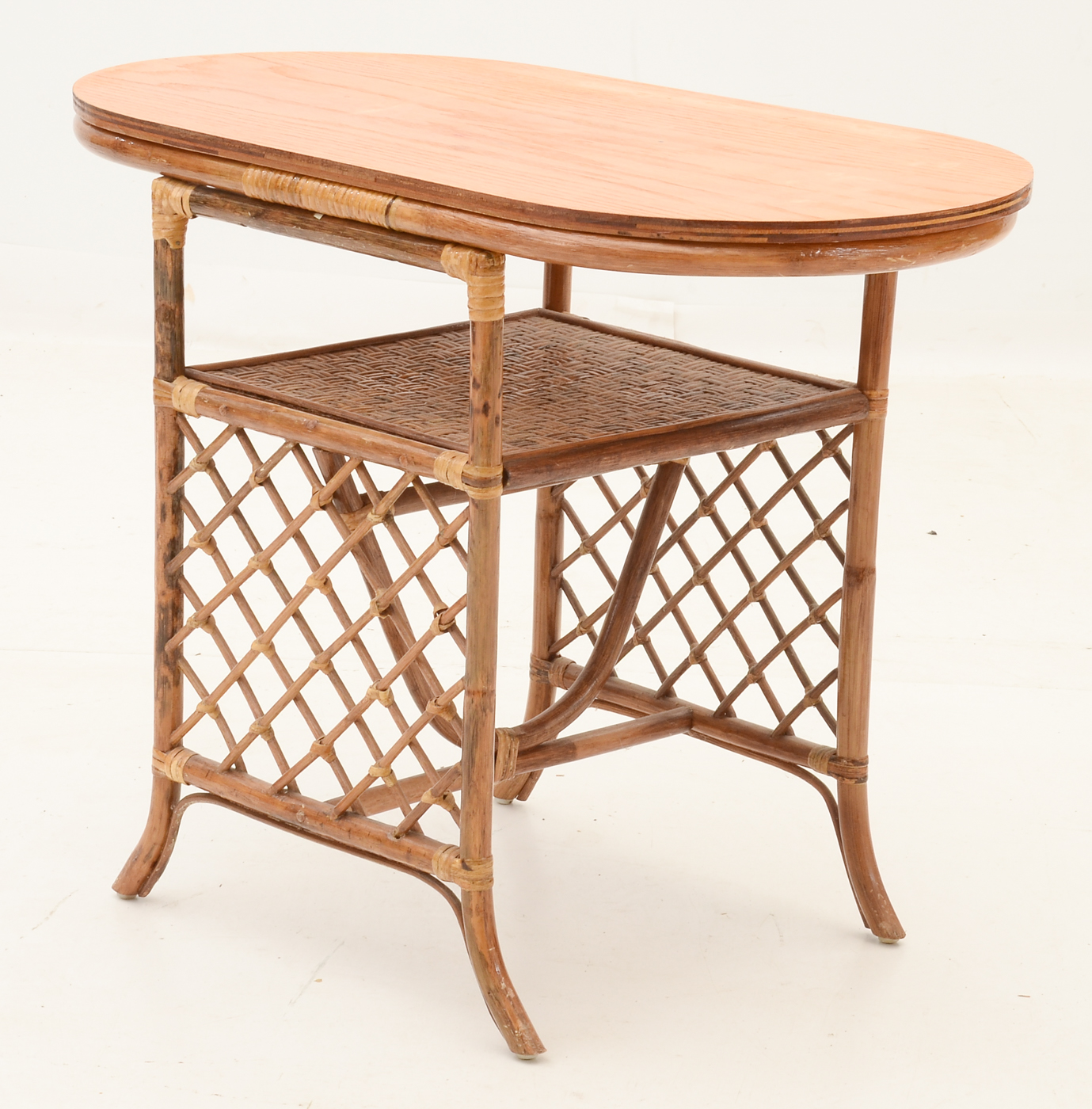 Rattan Accent Table with Chairs