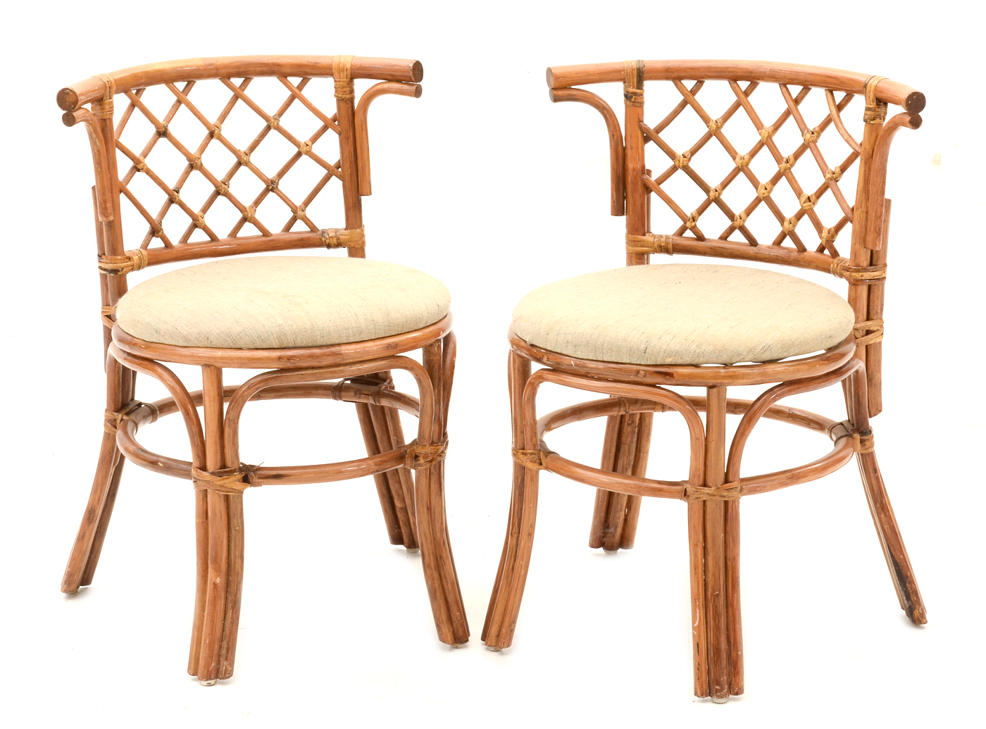 Rattan Accent Table with Chairs