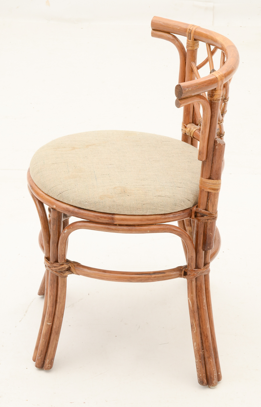 Rattan Accent Table with Chairs