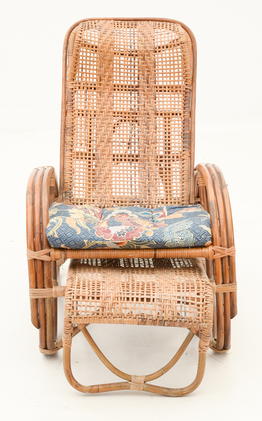 Pair of Wicker Lounge Chairs