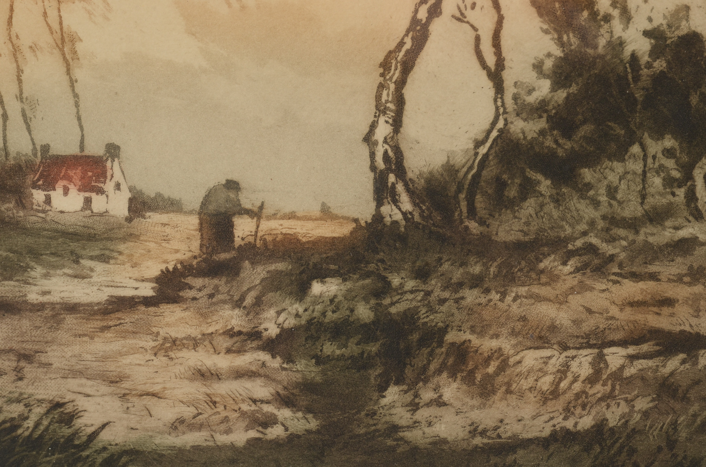 Louis Davril Original Signed Color Aquatint Etching