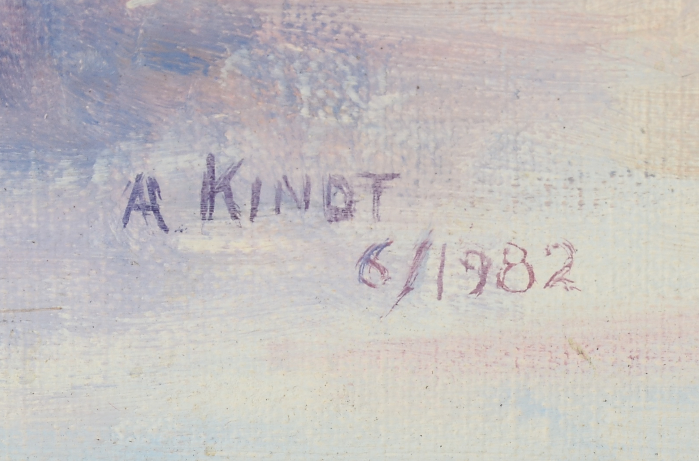 A. Kinot Original Oil Painting on Canvas Board