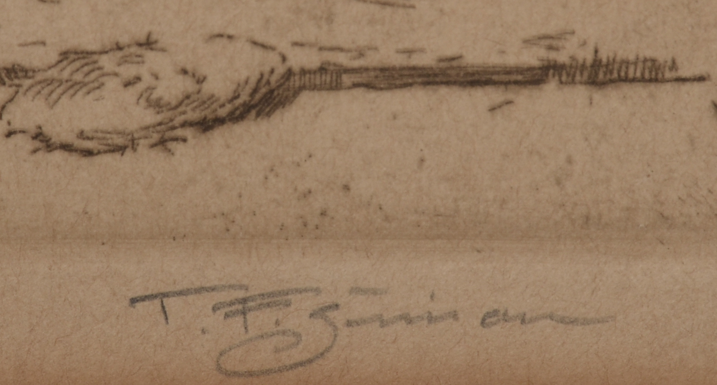 Tavík František Šimon Original Signed Etching "Ovocny Trh"