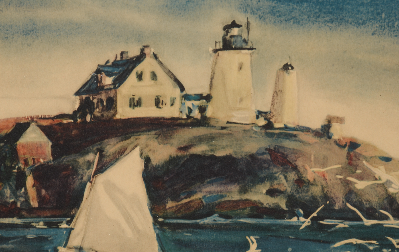 Two Vintage Collotypes after James Sessions Marine Paintings