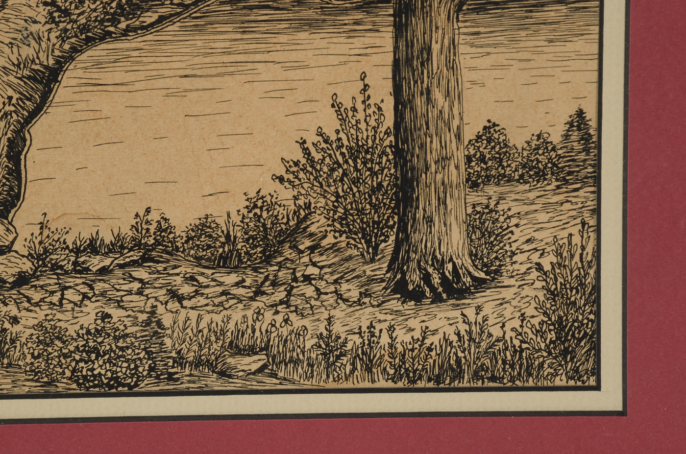 Clyde Overholser Original 1960 Pen & Ink Drawing