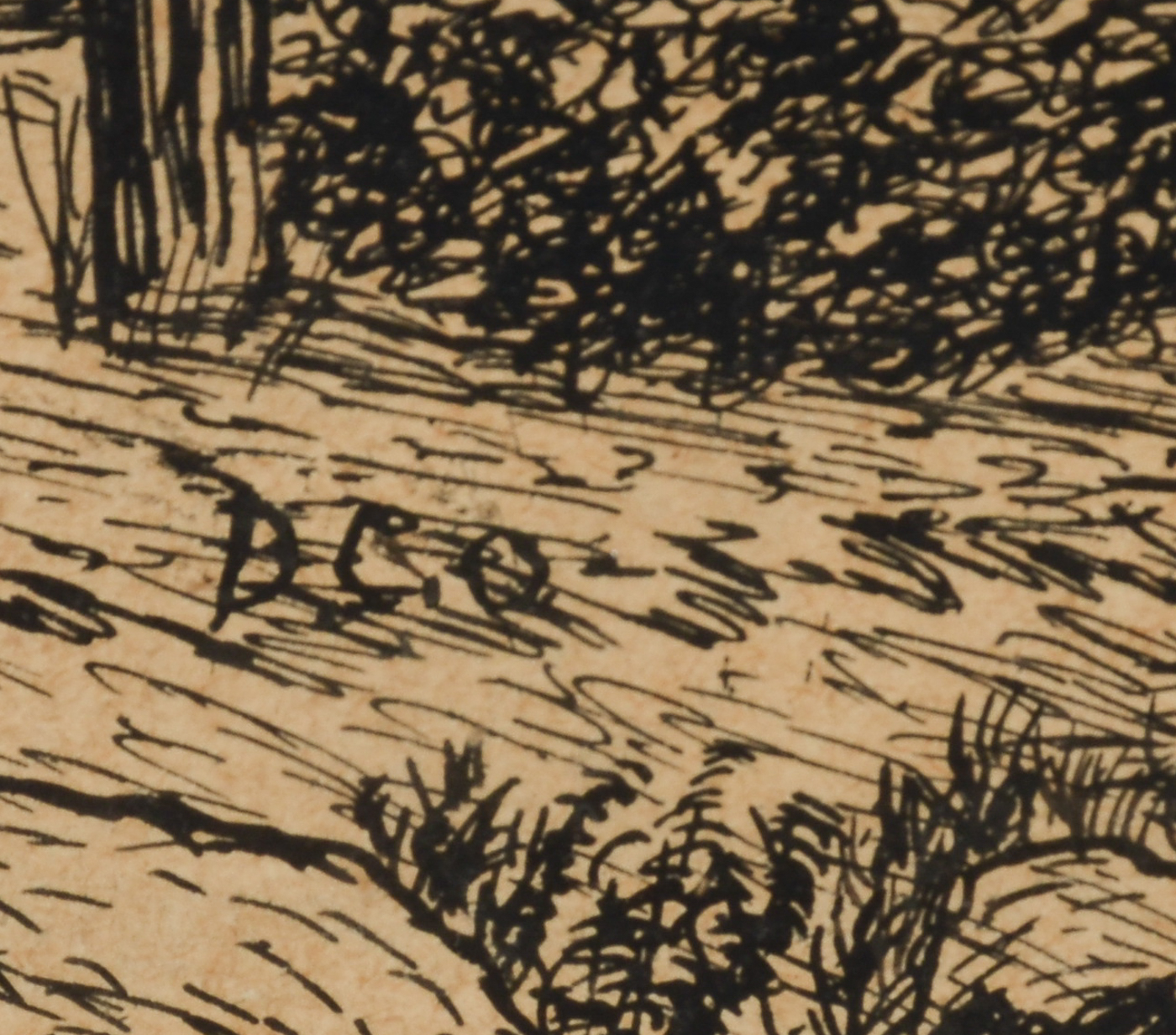 Clyde Overholser Original 1960 Pen & Ink Drawing