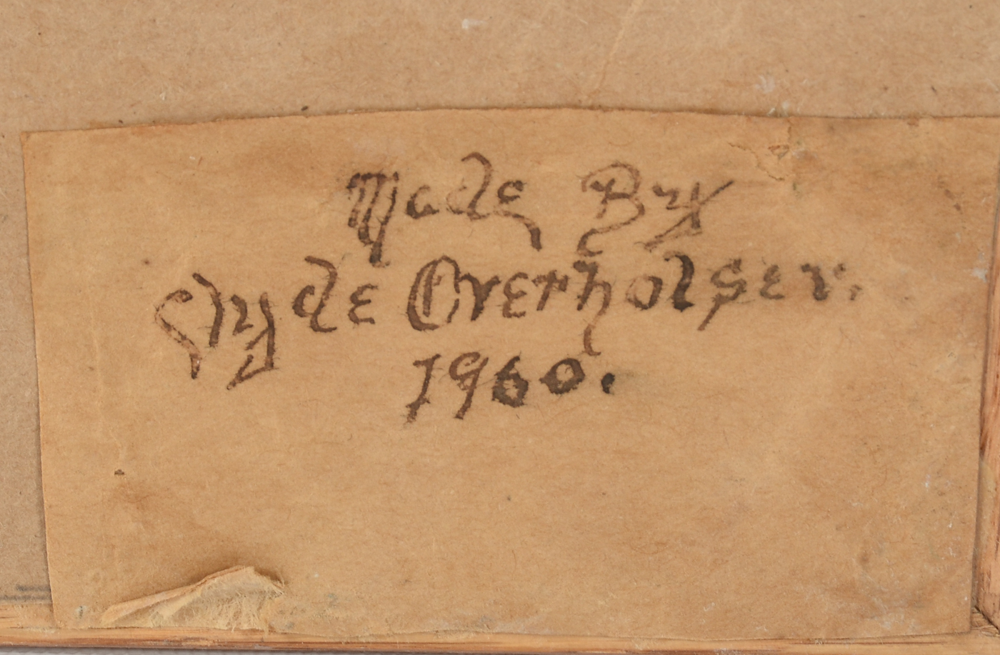 Clyde Overholser Original 1960 Pen & Ink Drawing