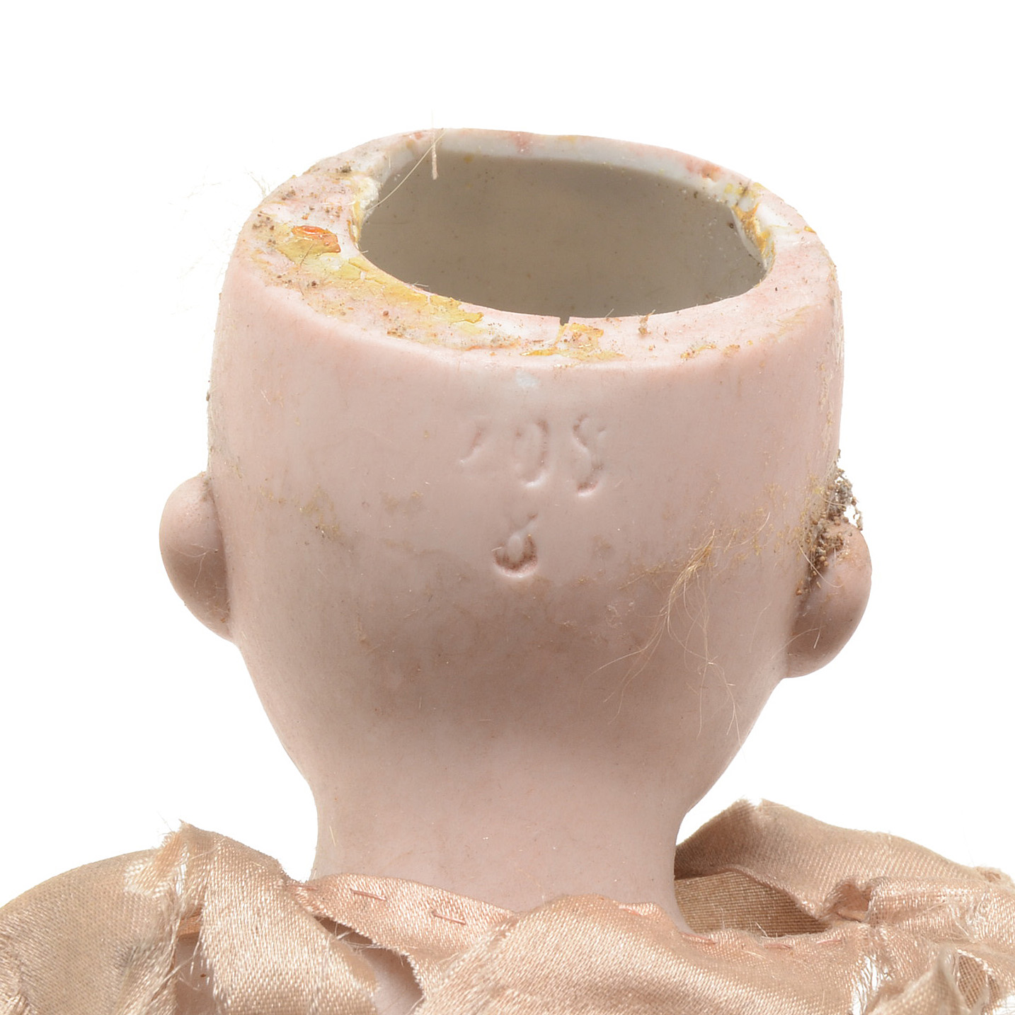 Antique Porcelain Doll on Swing
