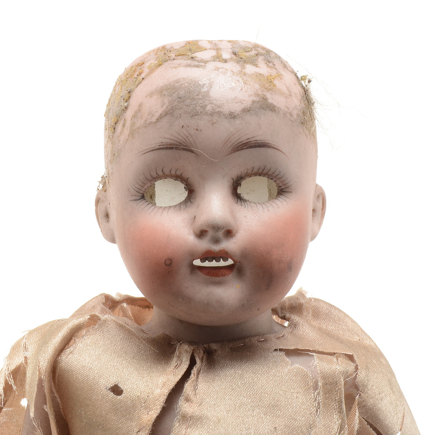 Antique Porcelain Doll on Swing