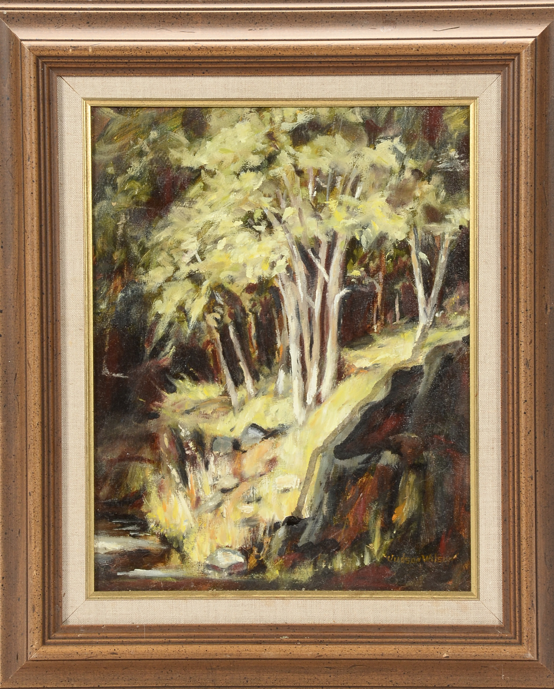 Judson Wilson Original Oil Painting on Canvas "Light in the Fores