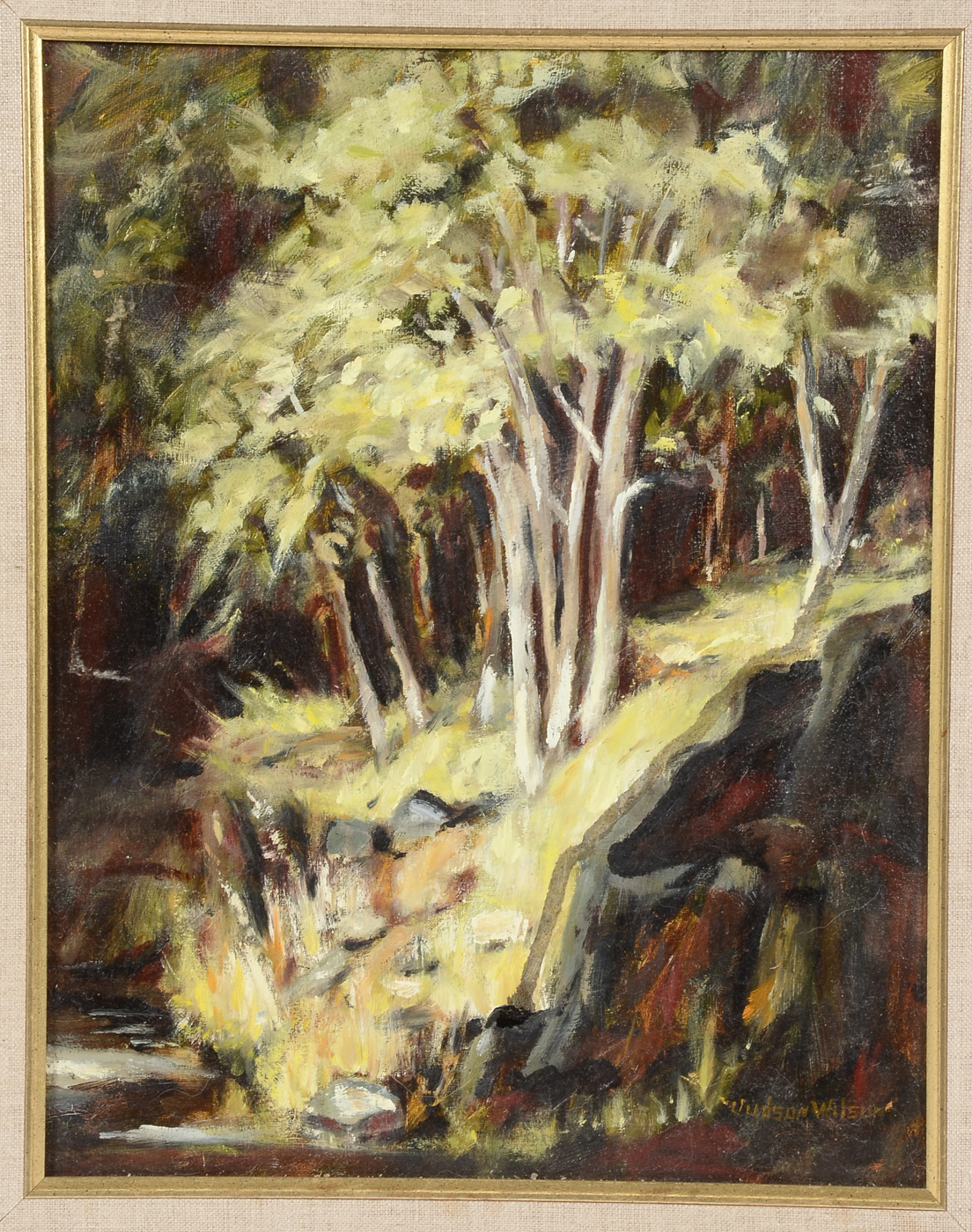 Judson Wilson Original Oil Painting on Canvas "Light in the Fores