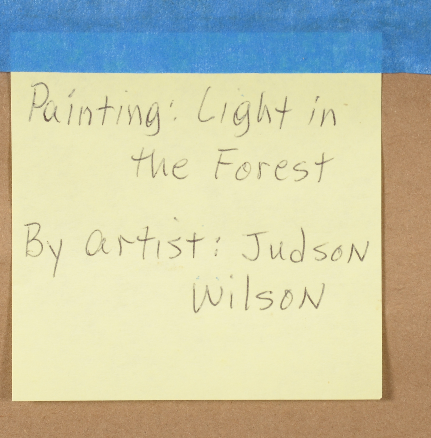 Judson Wilson Original Oil Painting on Canvas "Light in the Fores