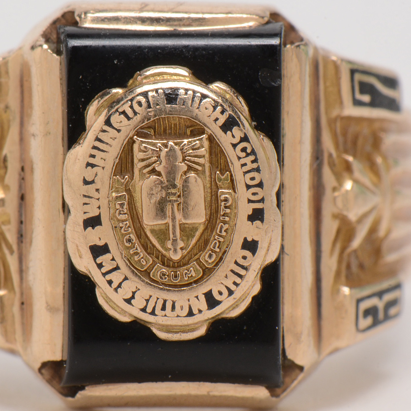 10K Yellow Gold 1937 High School Rings