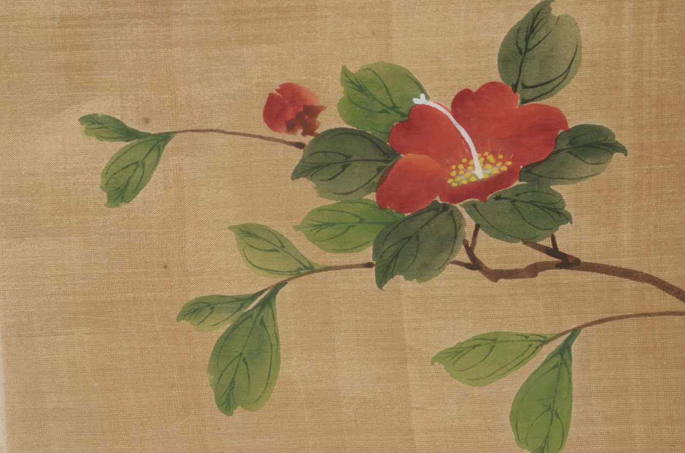 Two Chinese Gouache Nature Scene Paintings on Silk