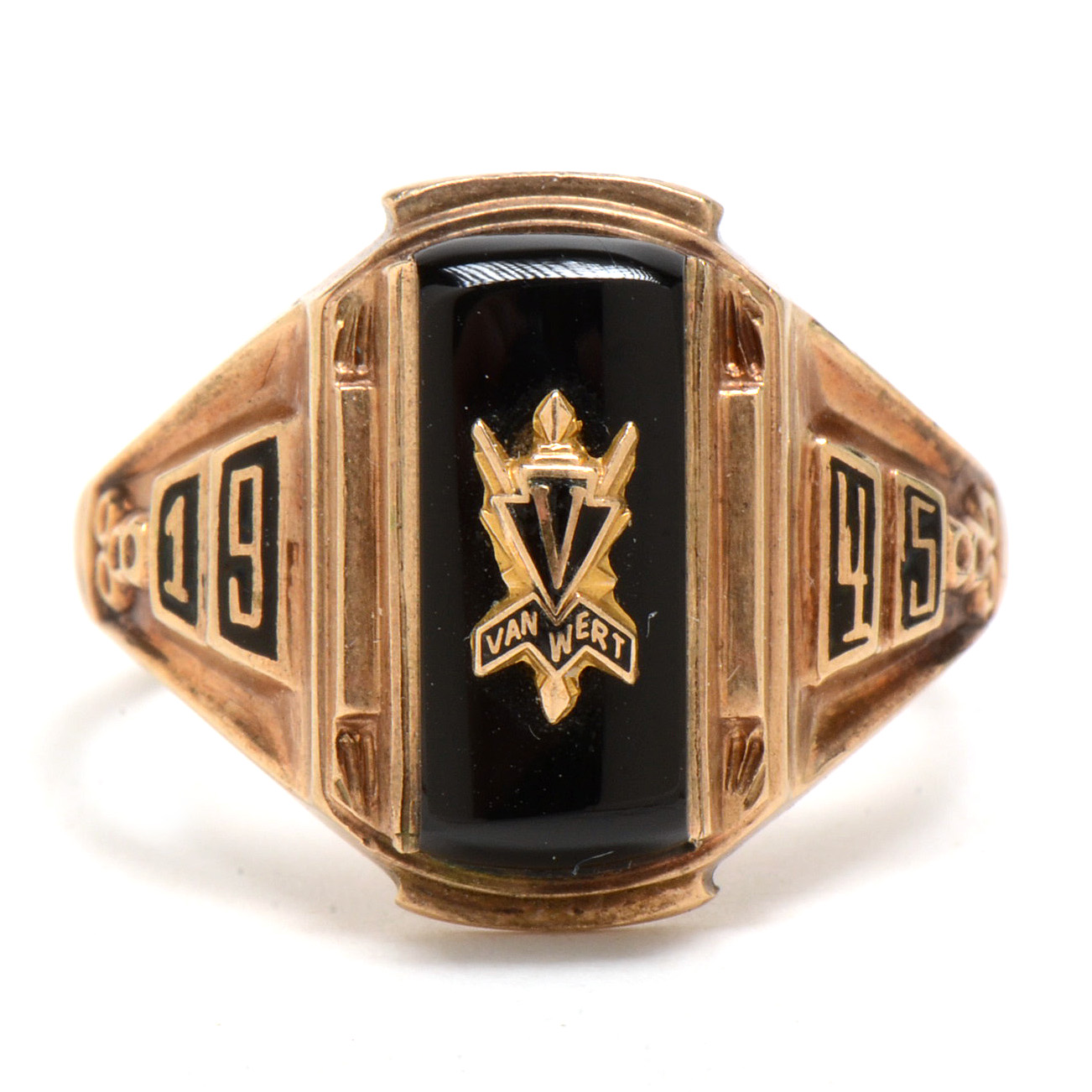 10K Yellow Gold 1945 High School Ring