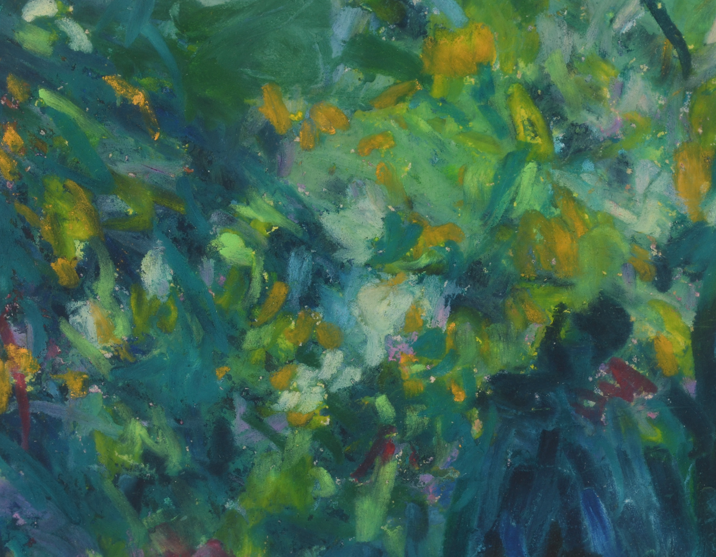 Katherine DuTremble Original 1998 Oil Pastel "Path in the Pond"