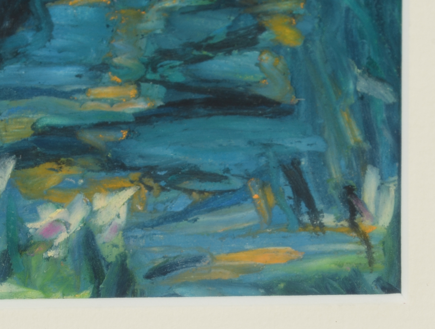 Katherine DuTremble Original 1998 Oil Pastel "Path in the Pond"
