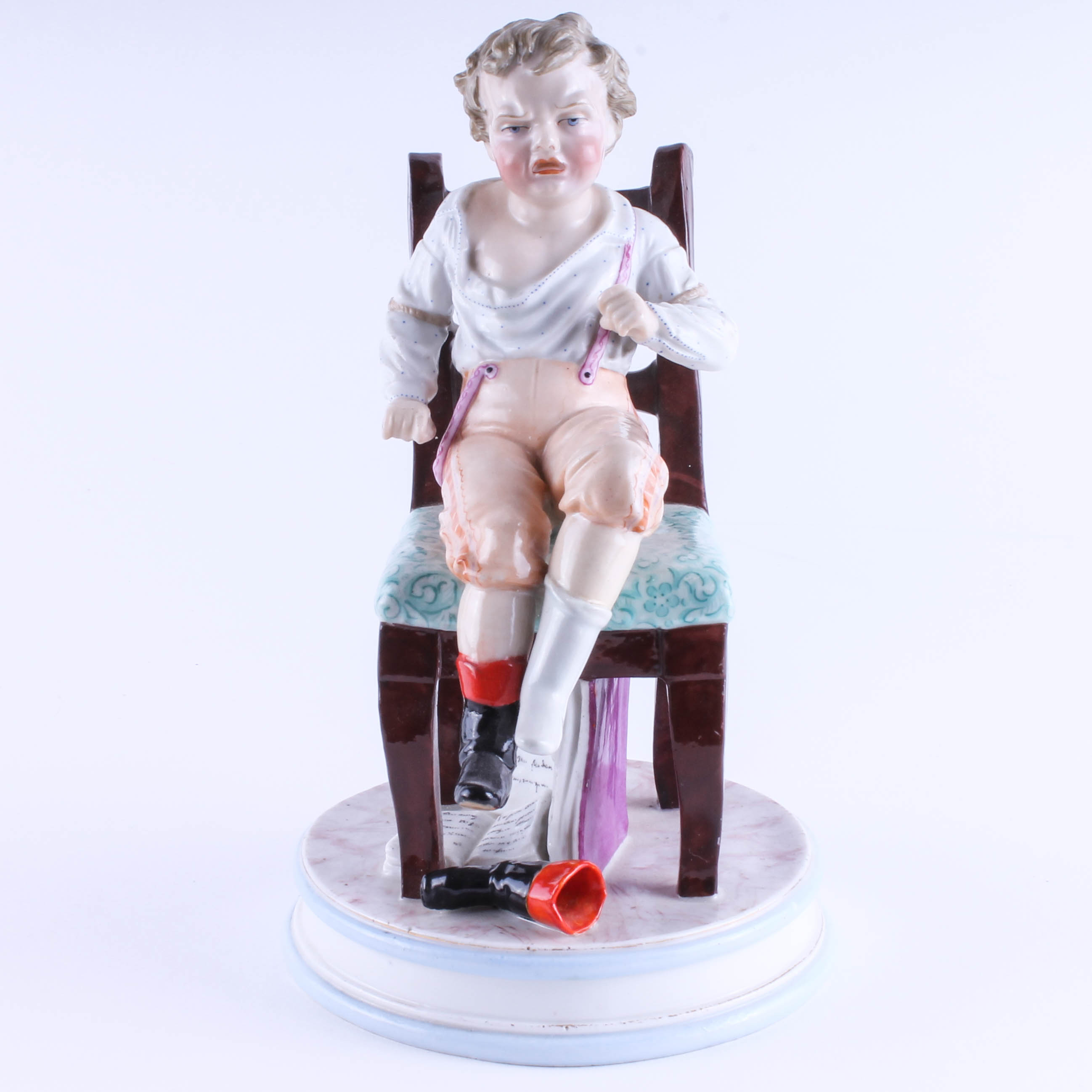 Antique Ernst Bohne &  Söhne Hand-Painted Porcelain Figurine